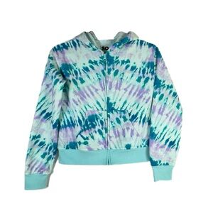 SO Girl’s Teal Lavender Tie-Dye The Favorite Full Zip Hoodie Jacket